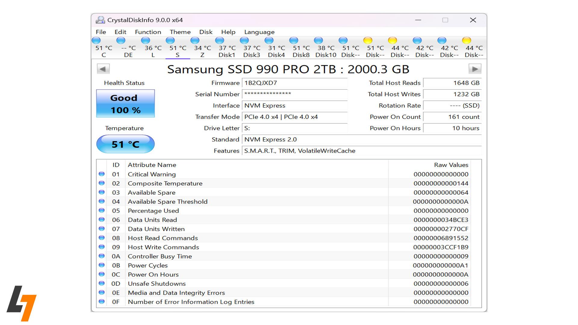 استفاده از برنامهای CrystalDiskInfo برای بررسی هارد لپتاپ