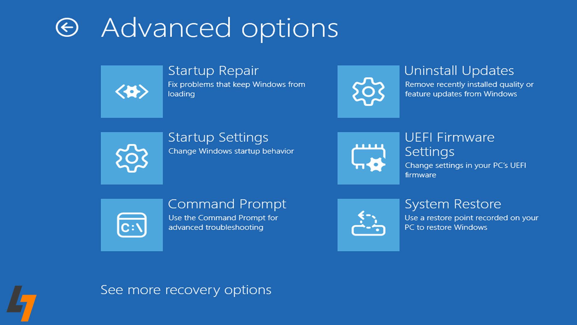 گزینه Startup Repair