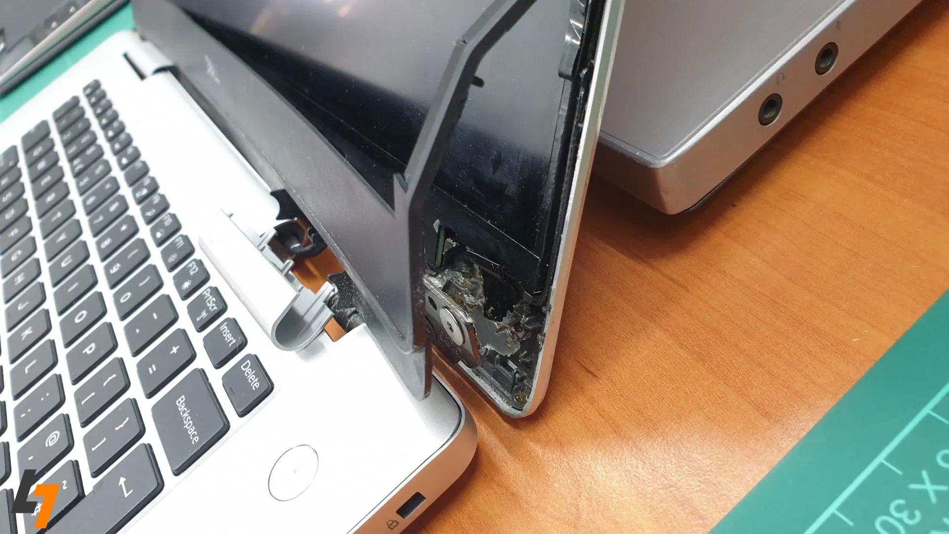 آسیب فیزیکی به لپتاپ